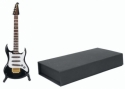 Elektrische Gitarre schwarz 17 cm mit Standfu und Geschenkbox