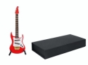 Elektrische Gitarre rot 17 cm mit Standfu und Geschenkbox