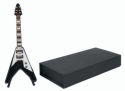 Elektrische Gitarre schwarz 17 cm mit Standfu und Geschenkbox