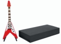 Elektrische Gitarre rot 17 cm mit Standfu und Geschenkbox