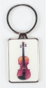 Schlsselanhnger Geige 7,5 x 3 cm Metall