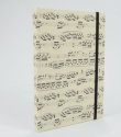 Notizbuch Sheet Music creme A5 96 Blatt (192 Seiten)