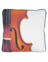 Kissenbezug mit Paspeln Design: Geige 100% Baumwolle 40*40 cm