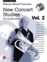 NEW CONCERT STUDIES VOL.2 (+CD) FOR BARTITONE EUPHONIUM (BASSSCHLUESSEL)