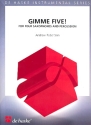 Gimme five  for 4 saxophones (SATBar) and percussion score and parts
