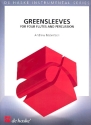 Greensleeves for 4 flutes and percussion score and parts