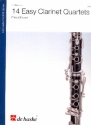 14 Easy Clarinet Quartets for 4 clarinets score and parts