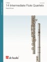 14 intermediate Quartets for 4 flutes score and parts