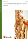 14 intermediate Quartets for 4 saxophones (same pitch) score and parts