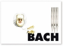 Postkarte Bach Karikatur 10,5x14,8cm