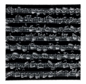 Brillenputztuch Notenblatt schwarz 18,5x18,5cm