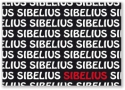 Postkarte Sibelius Text 10,5x14,8cm