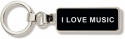 Schlsselanhnger I LOVE MUSIC schwarz 5,5x1,7cm
