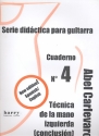 Cuaderno vol.4 para guitarra tecnica de la mano izquierda serie didactica para guitara (sp/en)