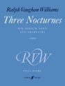 0571539599  Ralph Vaughan Williams, Three Nocturnes for medium voice and orchestra Partitur