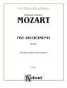 5 Divertimenti KV229 for 2 clarinets and bassoon parts