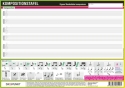 Kompositionstafel (Notentafel) Din A4, laminiert