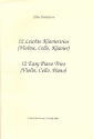 12 leichte Klaviertrios fr Violine, Violoncello und Klavier Partitur und Stimmen