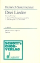 Drei Lieder fr Mnnerchor (TTBB) Partitur