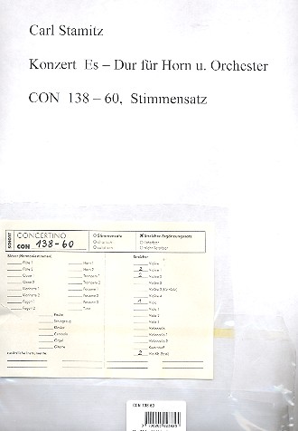 Konzert Es-Dur fr Horn und Orchester Ergnzungsstimmen Streicher (2-2-1-2)