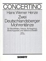 Zwei Deutschlandsberger Mohrentnze fr 4 Blockflten, Gitarre, Schlagzeug, Streichquartett und Streichorc Partitur
