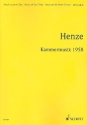 Kammermusik 1958 fr Tenor, Gitarre und 8 Solo-Instrumente Studienpartitur