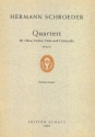 Quartett Werk 38 fr Oboe, Violine, Viola und Violoncello Studienpartitur