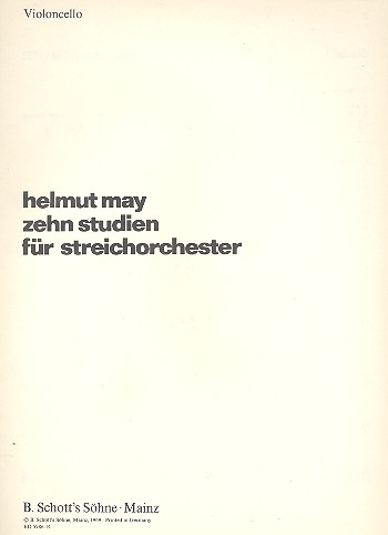 10 Studien fr Streichorchester Einzelstimme - Violoncello