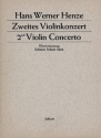 2. Violinkonzert fr Sologeiger, Tonband, Bassbariton und 33 Instrumentalisten Klavierauszug mit Solostimme