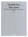 Pater noster fr gemischten Chor (SATB), Bariton solo und Orgel oder Klavier Partitur