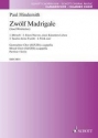 Hindemith, Paul: Zwlf Madrigale Heft 1 fr gemischten Chor (SSATB) Chorpartitur