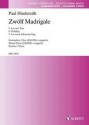 Hindemith, Paul: Zwlf Madrigale Heft 2 fr gemischten Chor (SSATB) Chorpartitur