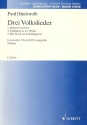 Drei Volkslieder fr gemischten Chor (SAT) Chorpartitur