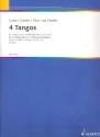 4 Tangos fr Streichquartett (und Kontrabass ad libitum) Partitur und Stimmen