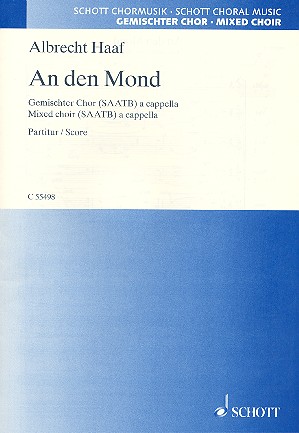 An den Mond fr gemischten Chor (SAATB) a cappella Chorpartitur