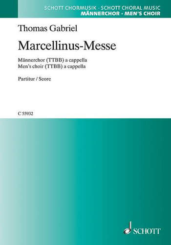 Marcellinus-Messe fr Mnnerchor (TTBB) a cappella Chorpartitur