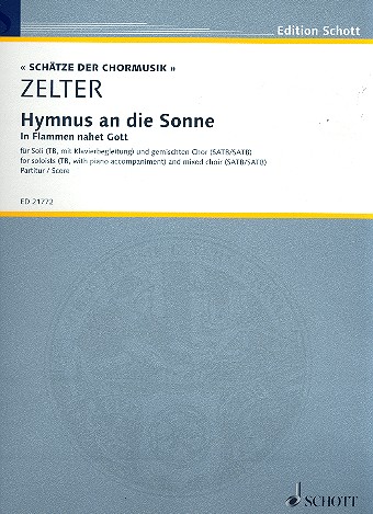 Hymnus an die Sonne fr Soli (TB, mit Klavierbegleitung) und gemischter Chor (SATB/SATB) Partitur