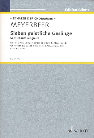 Sieben geistliche Gesnge fr Soli (SATB) und gemischter Chor (SATB), Klavier ad libitum Partitur