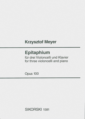 Epitaphium op.100 für 3 Violoncelli und Klavier