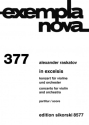 In excelsis fr Violine und Orchester Studienpartitur