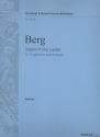 7 frhe Lieder fr Gesang und Orchester Partitur