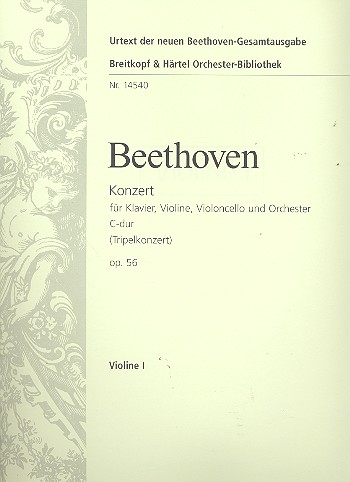 Konzert C-Dur op.56 fr Klavier, Violine, Violoncello und Orchester Violine 1