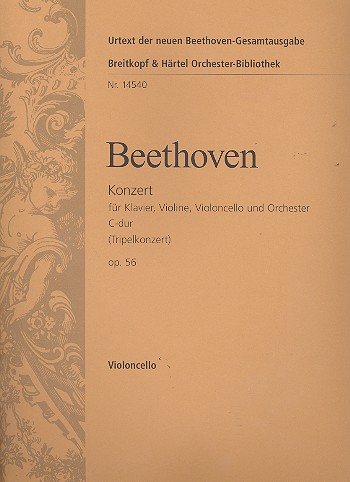 Konzert C-Dur op.56 fr Klavier, Violine, Violoncello und Orchester Violoncello