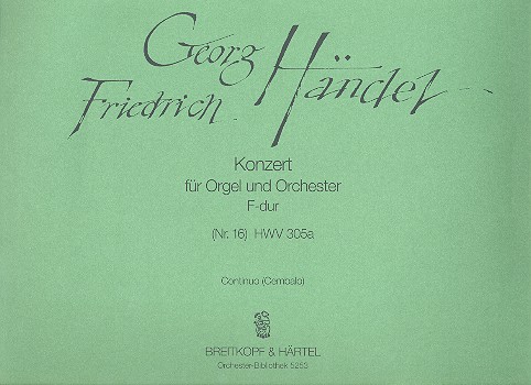 Konzert F-Dur Nr.16 HWV305a fr Orgel und Orchester Cembalo