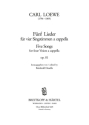 Fnf Lieder op. 81 fr gem Chor Chorpartitur