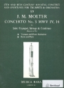 Konzert D-Dur Nr.3 MWVIV,14 fr Trompete Streicher und Bc (Fagott ad lib) Partitur und Stimmen (1-1-1-1-1)