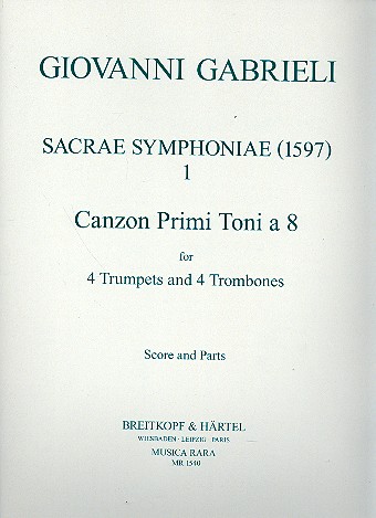 Canzon Primi Toni a 8 fr 4 Trompeten und 4 Posaunen Partitur und Stimmen