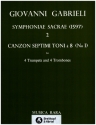 Sacrae Symphoniae (1597) Nr.2 fr 4 Trompeten und 4 Posaunen Partitur und Stimmen