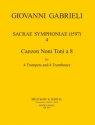 Sacrae Symphoniae (1597) Nr.4 for 4 trumpets and 4 trombones score and parts
