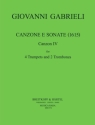 Canzone e Sonate (1615) Nr.4 fr 4 Trompeten und 2 Posaunen Partitur und Stimmen